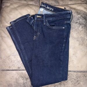 Calvin Klein Women's Dark Blue Straight Leg Jeans